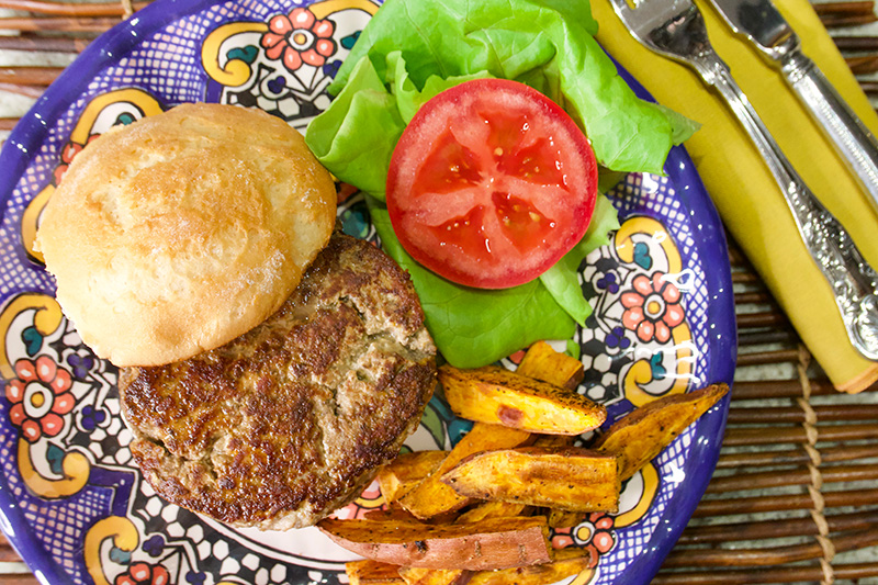 Turkey Mushroom Burgers, an easy healthy recipe from Dr. Gourmet