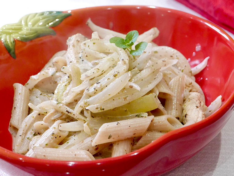 Creamy Penne with Tuscan Chicken recipe from Dr. Gourmet