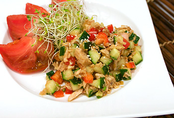 Wasabi Tuna Salad recipe from Dr. Gourmet
