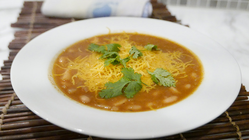 White Bean Chili recipe from Dr. Gourmet