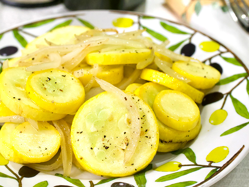 Yellow Squash and Onions recipe from Dr. Gourmet