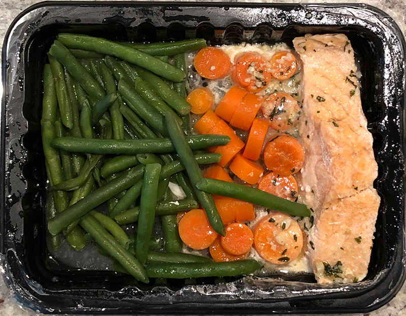 the Roasted Garlic Salmon from Aqua Star Smart Seafood, after cooking