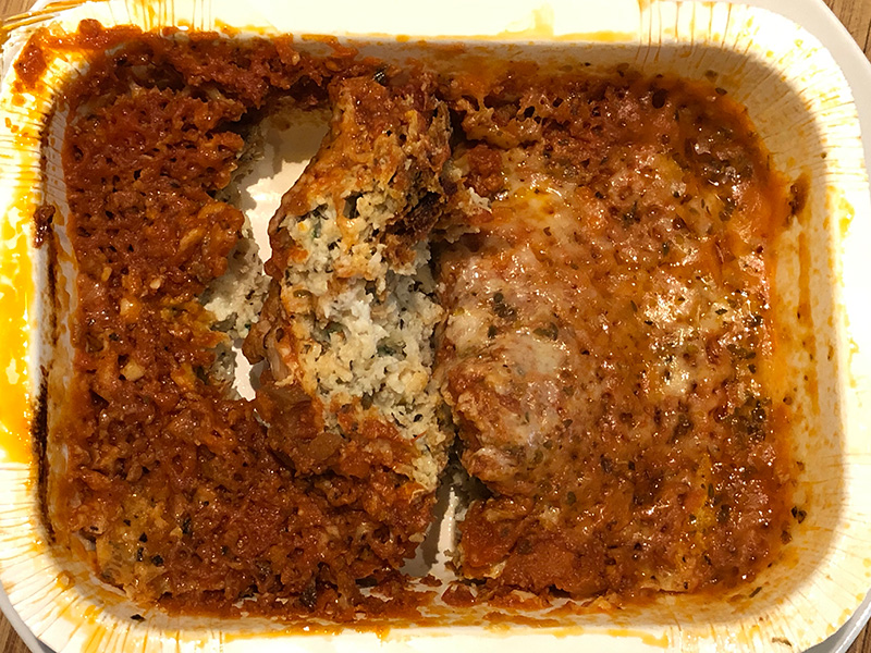 the Lasagna with Meat Sauce from Cali'flour Foods, after cooking