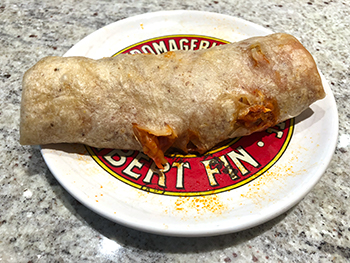 the Santa Fe Burrito from Daiya Foods, after cooking