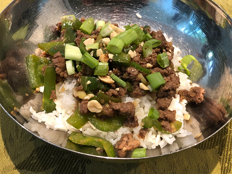 The Kung Pao Beef from EveryPlate, as cooked