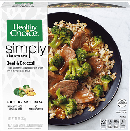 Dr. Gourmet reviews the Beef & Broccoli meal from Healthy Choice