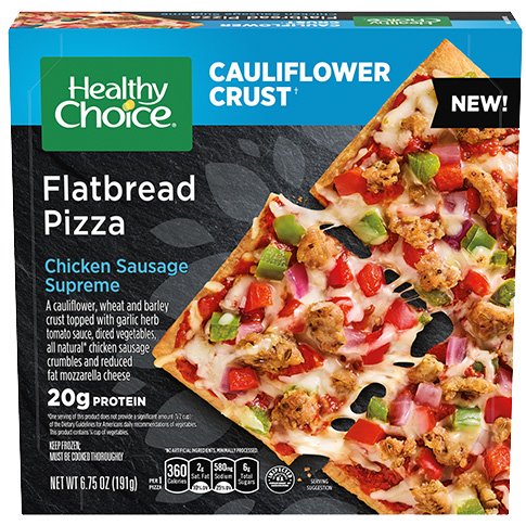 Chicken Sausage Supreme Cauliflower Crust Pizza from Healthy Choice