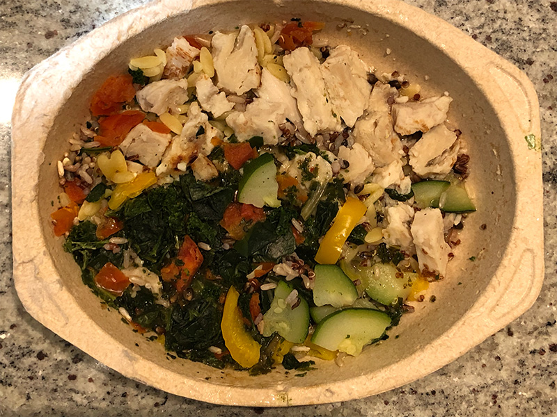 the Lemon Herb Chicken from Healthy Choice's 'Max' line, after cooking