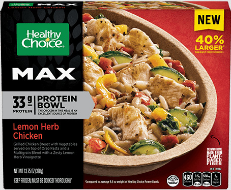 Dr. Gourmet reviews the Lemon Herb Chicken from Healthy Choice's 'Max' line