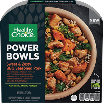 Dr. Gourmet reviews the Sweet & Zesty BBQ Seasoned Pork Power Bowl from Healthy Choice