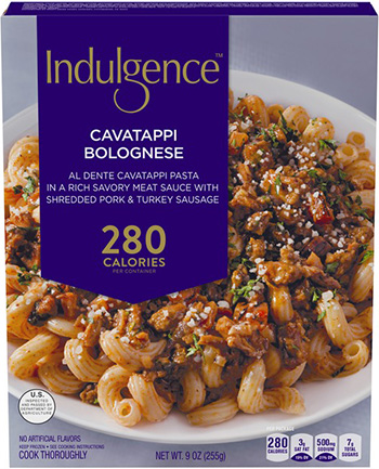 Dr. Gourmet reviews Cavatappi Bolognese from the Indulgence line of frozen foods by Kraft.