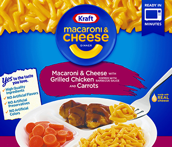 Dr. Gourmet reviews the Macaroni & Cheese with Grilled Chicken and Carrots from Kraft