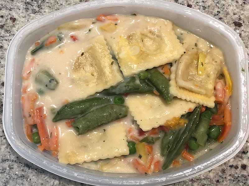 the Butternut Squash Ravioli from Lean Cuisine, after cooking