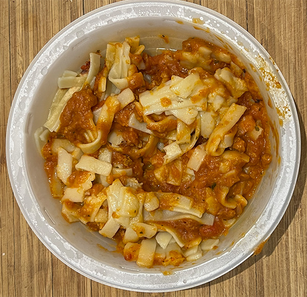 the gluten-free Smoked Gouda Mac & Cheese from evol Foods, after cooking