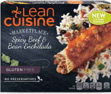 Dr. Gourmet reviews the gluten-free Spicy Beef & Bean Enchilada from Lean Cuisine