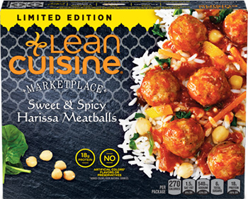 Sweet & Spicy Harissa Meatballs from Lean Cuisine reviewed by the Dr. Gourmet tasting panel