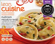 Lean Cuisine Mushroom Mezzaluna Ravioli Review by Dr. Gourmet