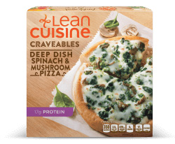 Dr. Gourmet reviews Lean Cuisine's Deep Dish Spinach Mushroom Pizza