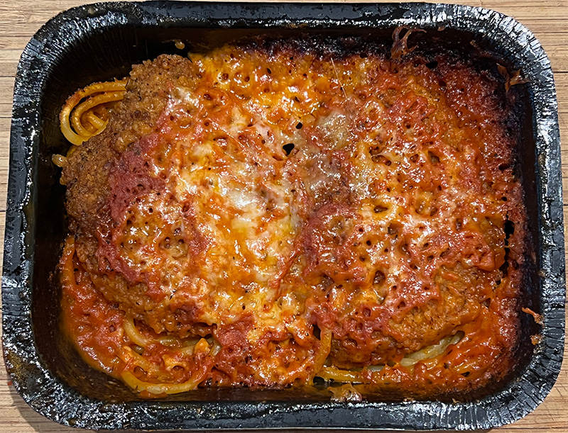 Chicken Parmigiano from Michael Angelo's, after cooking