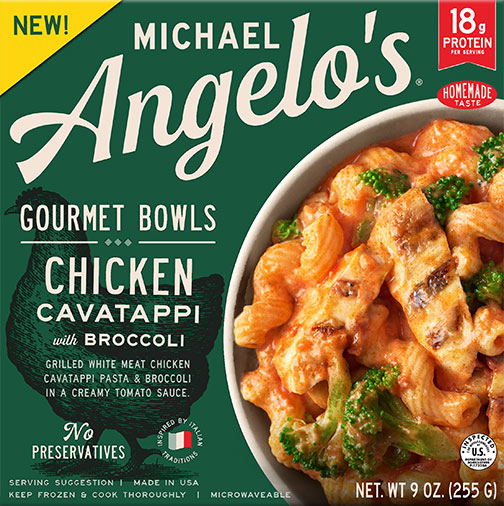 Dr. Gourmet reviews the Chicken Cavatappi with Broccoli Bowl from Michael Angelo's