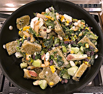 Rick Bayless' Veggie and Bean Taco Skillet, before cooking