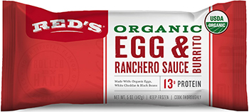 The Dr. Gourmet tasting panel reviews the Organic Egg & Ranchero Sauce Burrito from Red's All Natural