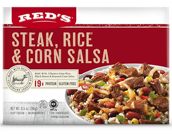 Dr. Gourmet reviews the Steak, Rice & Corn Salsa entree from Red's