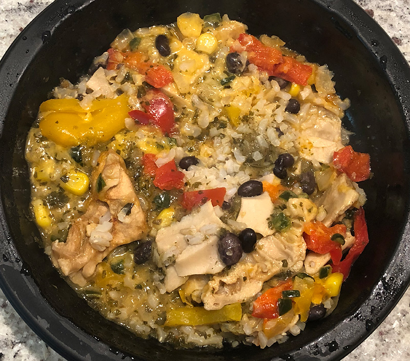 the Chik'n Fajita from Sweet Earth Foods, after cooking