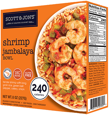 the Dr. Gourmet tasting panel reviews the Shrimp Jambalaya Bowl from Scott & Jon's