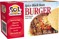Sol Cuisine Spicy Black Bean Burger
