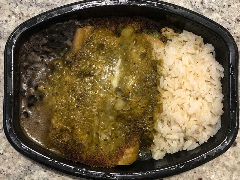 the Chicken Enchiladas Poblano from Saffron Road, after cooking