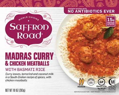 Dr. Gourmet reviews the Madras Curry & Chicken Meatballs from Saffron Road