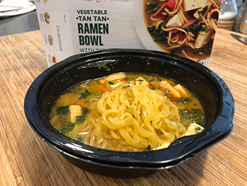 the Vegetable Tan Tan Ramen Bowl from Saffron Road, after cooking