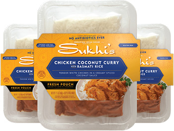 The Dr. Gourmet tasting panel reviews the Chicken Coconut Curry with Basmati Rice from Sukhi's