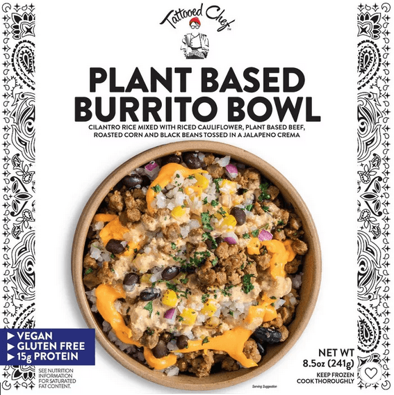 Dr. Gourmet reviews the Plant-based Burrito Bowl from Tattooed Chef