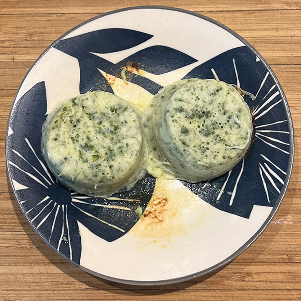 Egg White Bites with Spinach, Basil and Feta from Whole Foods Market, after cooking