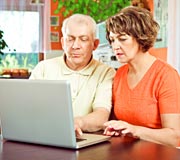 Couple Using a Computer