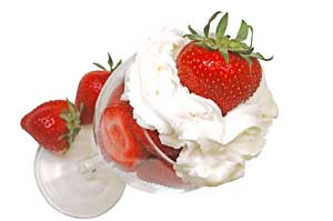Coumadin Safe Strawberries with Whipped Cream